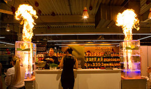 Eisfackeln - Eis und Feuer - hohe Sicherheitstandards, Indoor und Outdoor